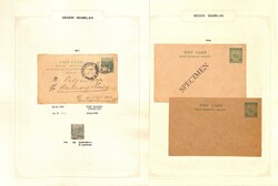 Postal Stationery. 1897-1957 Postcards specimen (4), unused (9) and ...