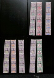 1899 ½d - 5/- Set of nine overprinted 'SPECIMEN', all in vertical ...