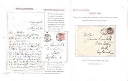 1884 Covers posted from Cairo (Mar. 3), Malta (July 18), Port Said ...