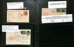 1870-1937 Covers and cards including 1871-77 covers to U.S ships with ...