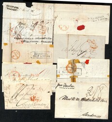 1810-50 Entire letters from the USA all with ship letter handstamps ...