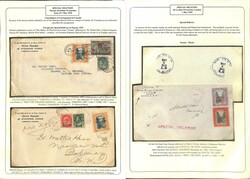 Special Delivery Stamps. 1917-18 Covers with 1916 Special Delivery 5d ...