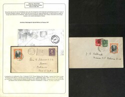 Special Delivery Stamps. 1917-18 Covers with 1916 Special Delivery 5d ...
