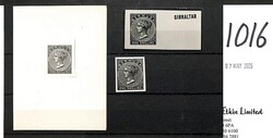 1883 1/- Yellow-brown Sperati forgery, coloured die proof on wove ...