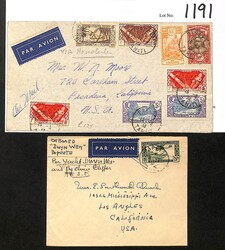 French Oceanic Settlements. 1938 Commercial air mail covers from ...