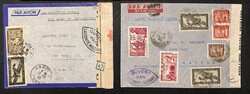 Indo-China - Singapore/Hong Kong. 1940-41 Commercial air mail covers ...