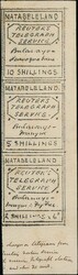 1894 Reuters Telegraph Service, mint vertical se-tenant strip of 2/6, ...