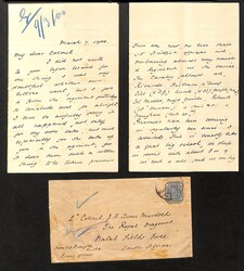 British P.O.W Mail. 1900 (Mar 7) Cover to "Lt. Colonel J.F ...