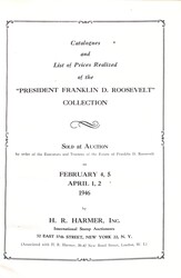 President Franklin D. Roosevelt. H.R Harmer, 1946, the two auction ...