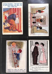 c.1902-30 Artist drawn postcards, collection in an album, mainly ...