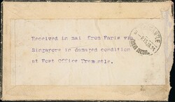 1923 (Nov 30) Cover from Le Havre to Fremantle and redirected to ...