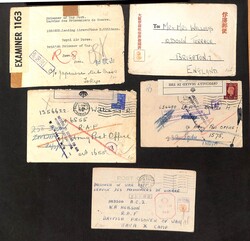 P.O.W Mail - Java/Japan. 1942 Covers from G.B to airmen in Malaya (2) ...