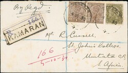 Kamaran Island. 1918-62 Covers and cards including stampless cover, ...
