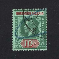 1912 MCA 10s green and red/green fine used, part Kano c.d.s. plus ...