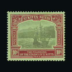 1923 Tercent 10s black and red/emerald fresh m.m., very fine {MH} ...