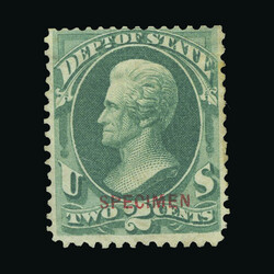 1875 SPECIMEN OVERPRINTED GROUP inc Agriculture 1c (Sc O1S), ...