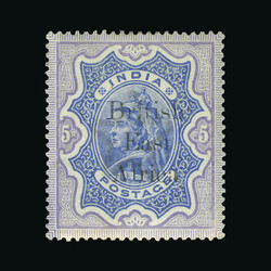 1895-96 5r ultramarine and violet, stamp of India ovpt 'British East ...