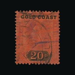 1913-21 MCA 20s purple and black/red used, c.d.s. postmark plus pen ...