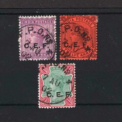 1900 Ovpts on QV 8a magenta, 1a purple/red, 1R greeen and carmine v.f ...