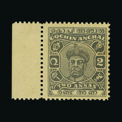 1946-48 2a black 'Ravi Varma', P11, left marginal example, NHM. {UM} ...