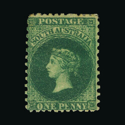 1858-73 Wmk Large Star Wyon Head 1d Greens: valuable selection of ...
