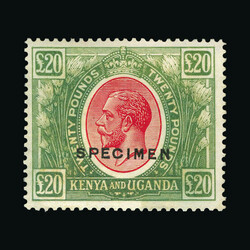 1922-27 Script £20 red and green Specimen fresh well centred mint, ...