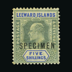 1902 KEVII: 2d, 3d & 5s, wmk Crown CA, perf 14 ovpt 'SPECIMEN'. Fine ...