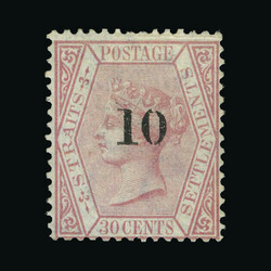 1880 10 Type l on 30c claret unused, flat or dried gum, this ...