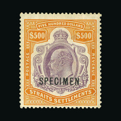 1904-10 MCA $500 purple and orange Specimen fresh mint, part original ...