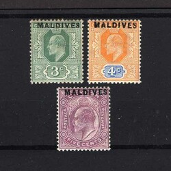 1906 Ovpt 3c, 4c & 5c fine m.m. (3). {MH} [US1] (Start Price / ...