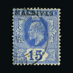 1906 Ovpt on Ceylon 15c blue very fine used, Maldives c.d.s. {U} ...
