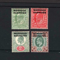 1907-13 KEVII Definitives of GB ovpt 'Morocco Agencies' vals ½d to ...
