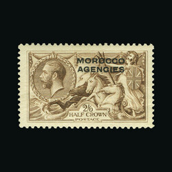 1914-31 2s6d chocolate-brown 'Seahorse' (B.W.printing), Single Cypher ...