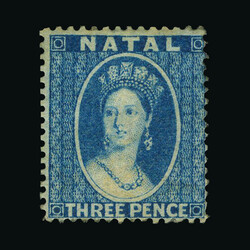 1859-60 No wmk perf 14 3d blue fresh mint, light gum crease {MH} ...