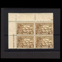1925 6d yellow brown top left corner marginal block of 4 mounted in ...