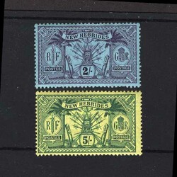 1911 MCA 2s purple/blue, 5ssssss green/yellow fresh m.m. {MH} [US1] ...