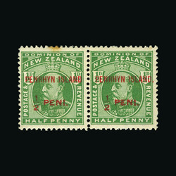 1914-15 surcharged ½d varieties in pairs with normal, inc red opt ...