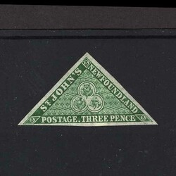 1860 Medium paper 3d green fresh unused no gum, good to large margins ...