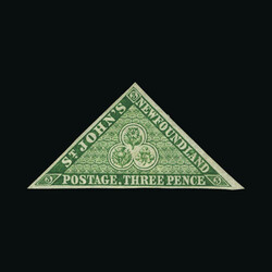 1867-64 Thick paper 3d yellowish green fresh mint, part original gum, ...
