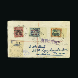 1934 (Oct 8th) incorrectly dated Reg cover posted Niue to Honolulu - ...