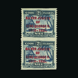 1935 2½d dull & deep blue, vertical pair variety 'IMPERF ...
