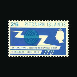 1965 ITU Centenary - 2s.6d Turquoise-Green & Bright Blue 'Wmk ...