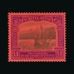 1923 Tercent £1 black and purple/red fresh mint, fine {MH} [US1] ...