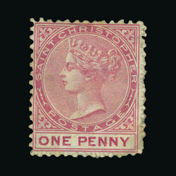 1870-82 CC perf 12½ 1d dull rose wmk sideways fine unused no gum ...