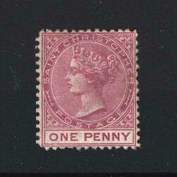 1871 QV: 1d magenta, wmk Crown CC, perf 12½. Mint, h/r, no gum. {MH} ...