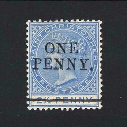1888 1d on 2½d ultramarine fresh m.m. {MH} [US1] (Start Price / ...