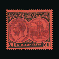 1920-22 MCA £1 purple and black/red fresh m.m., one slightly short ...