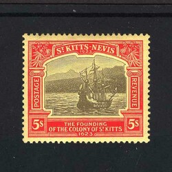 1923 Tercent 5s black and red/pale yellow fresh m.m., very fine {MH} ...