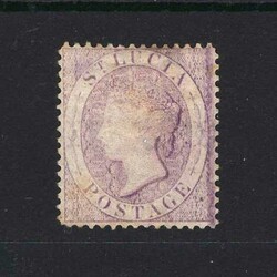 1864-76 perf 14 (6d) pale lilac, small thin, faded at left, unused no ...