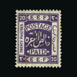 1925-26 Stamps of Palestine overprinted 'East of Jordan' in Arabic, ...